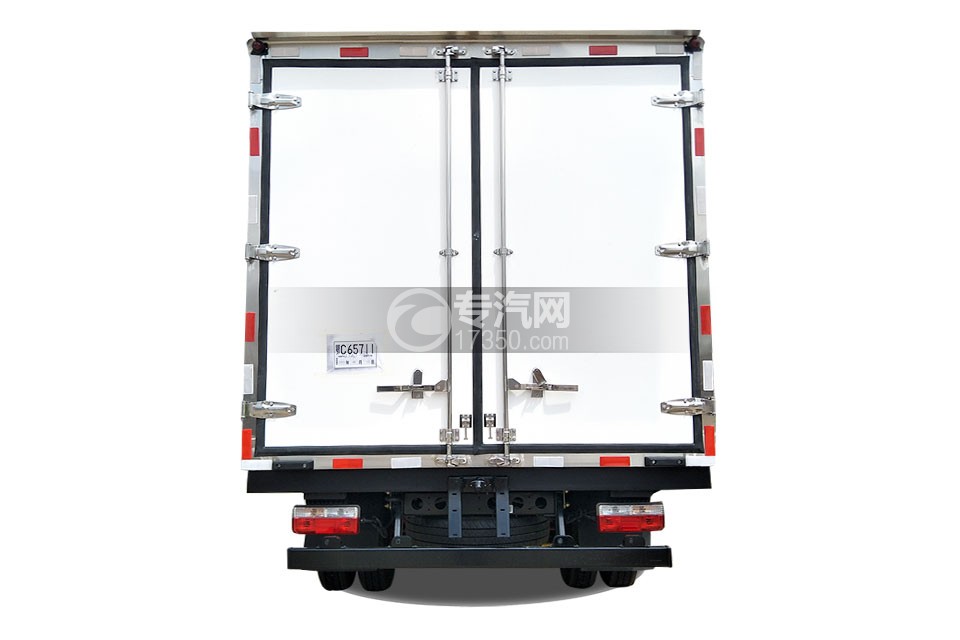 东风凯普特国六冷藏车正后图