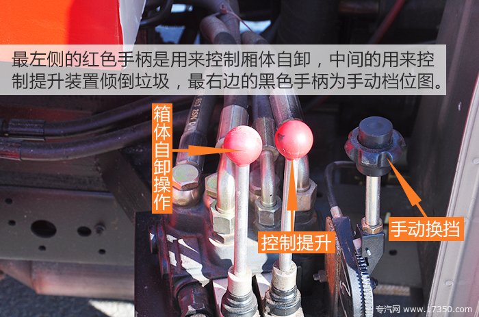 挂桶式垃圾车操作阀