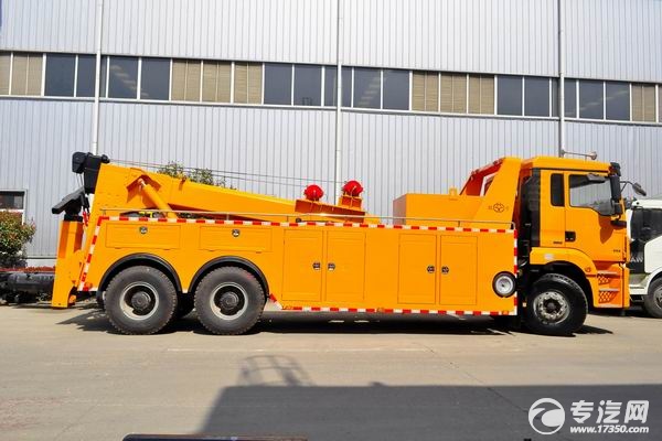 陕汽德龙新M3000后双桥拖吊联体清障车
