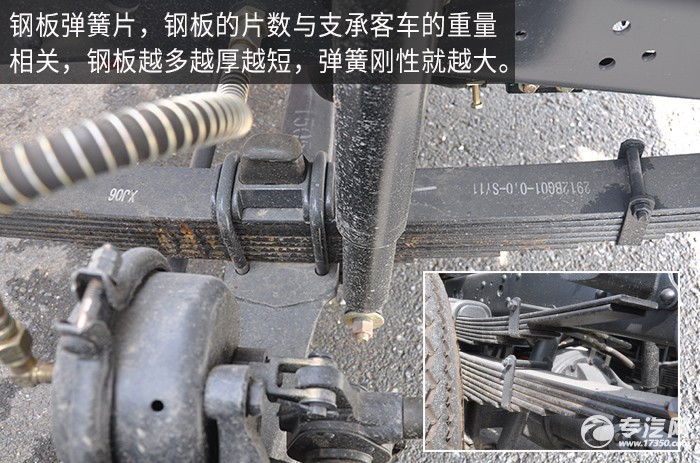 东风多利卡一拖二清障车底盘钢板弹簧