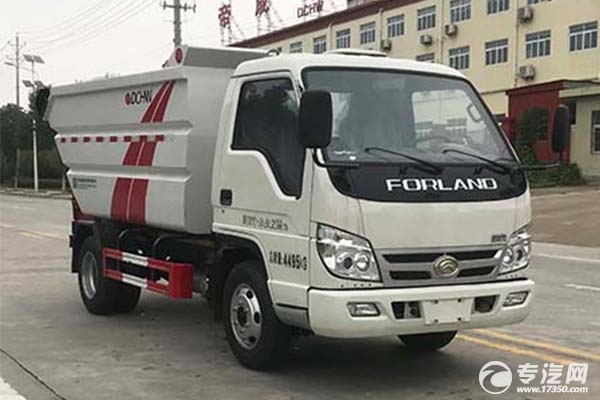 福田时代无泄漏自装卸式垃圾车