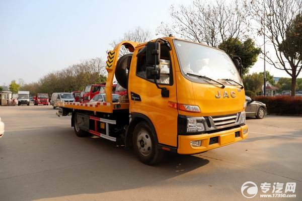 江淮骏铃V5蓝牌一拖二清障车