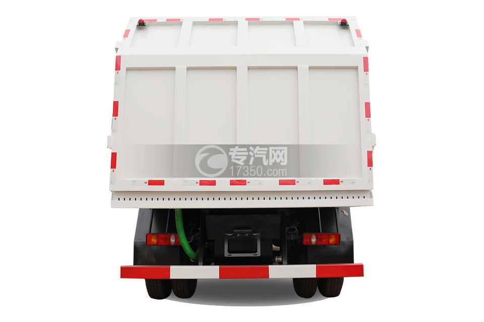 东风华神压缩对接式垃圾车正后方图