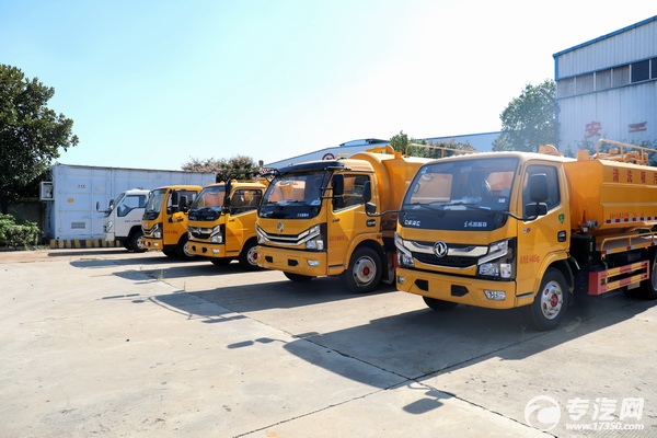 东风国六清洗吸污车