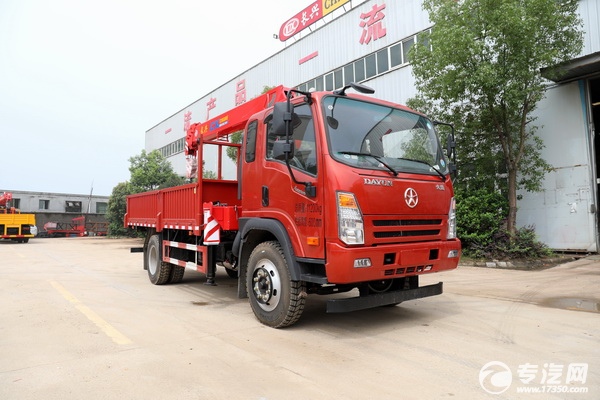 大运奥普力国六4100轴距6.3吨直臂随车吊