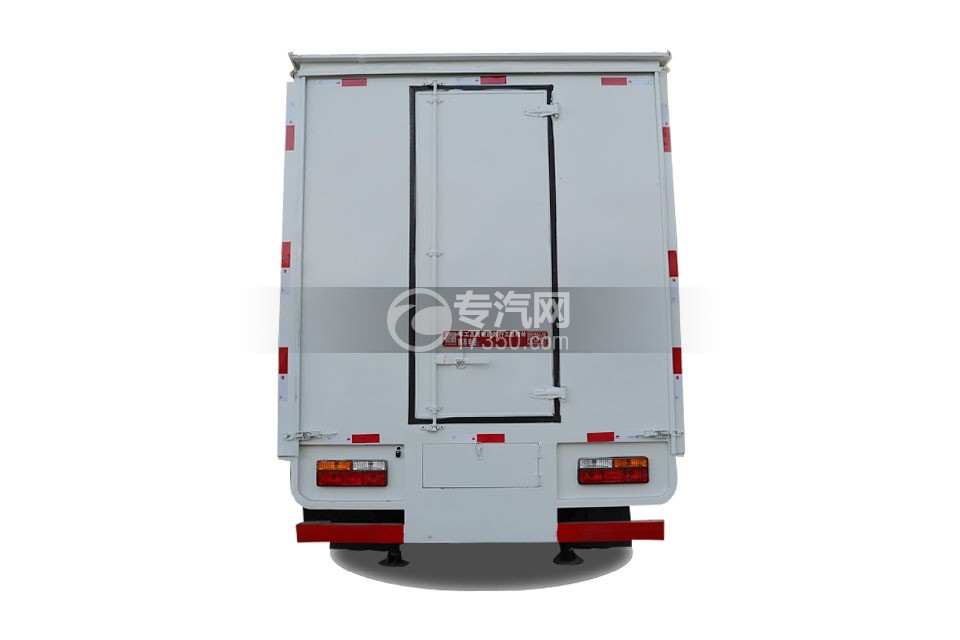 大运新奥普力启梦版蓝牌流动舞台车正后图