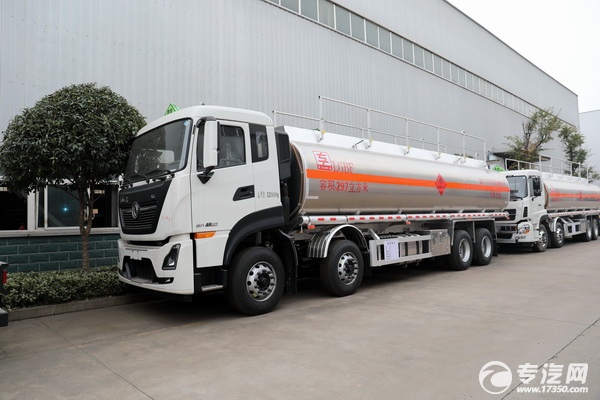 东风天龙KL前四后八国六铝合金运油车