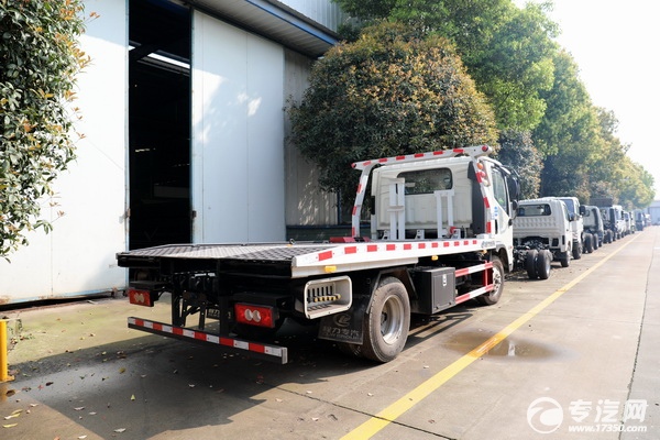 福田时代领航国六一拖二蓝牌清障车