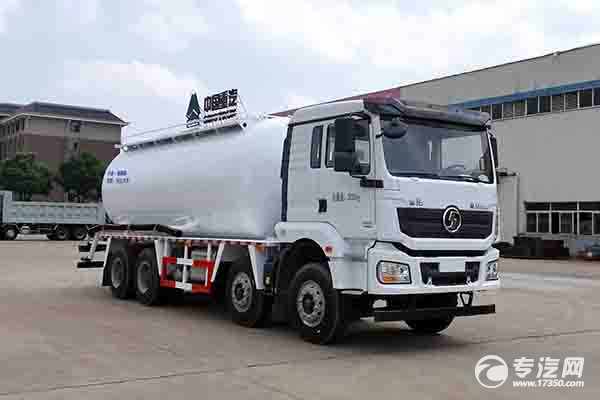 陕汽德龙前四后八国六粉粒物料运输车