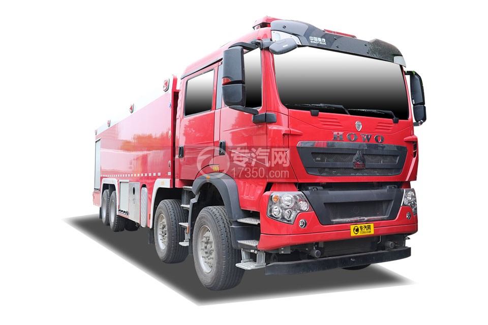 重汽豪沃TX前四后八国六泡沫消防车