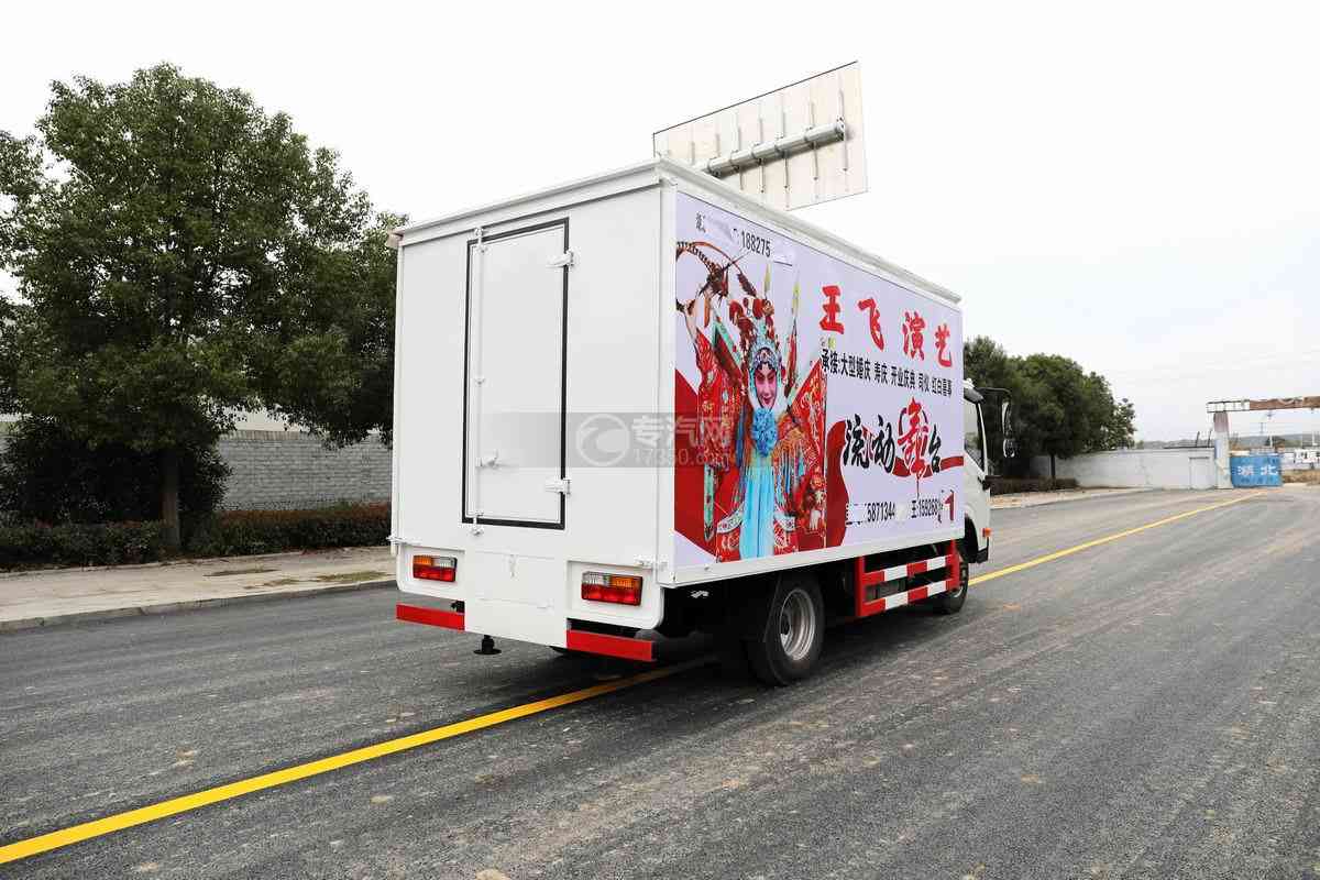 大运新奥普力国六蓝牌舞台车右后图