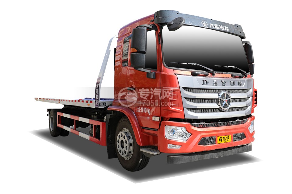 湖北大运风尚国六一拖二黄牌清障车