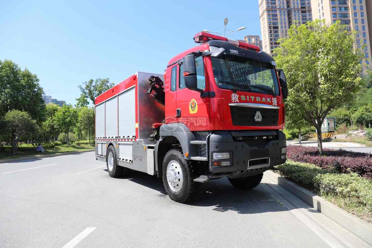 重汽汕德卡单桥国六森林消防车