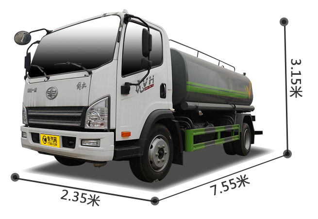 解放虎V单桥国六7.8方绿化喷洒车左前图